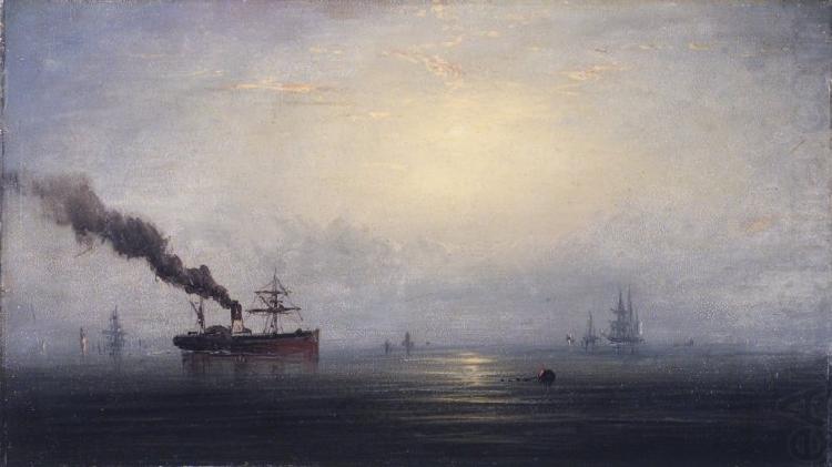 James Hamilton Foggy Morning on the Thames china oil painting image